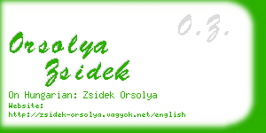 orsolya zsidek business card